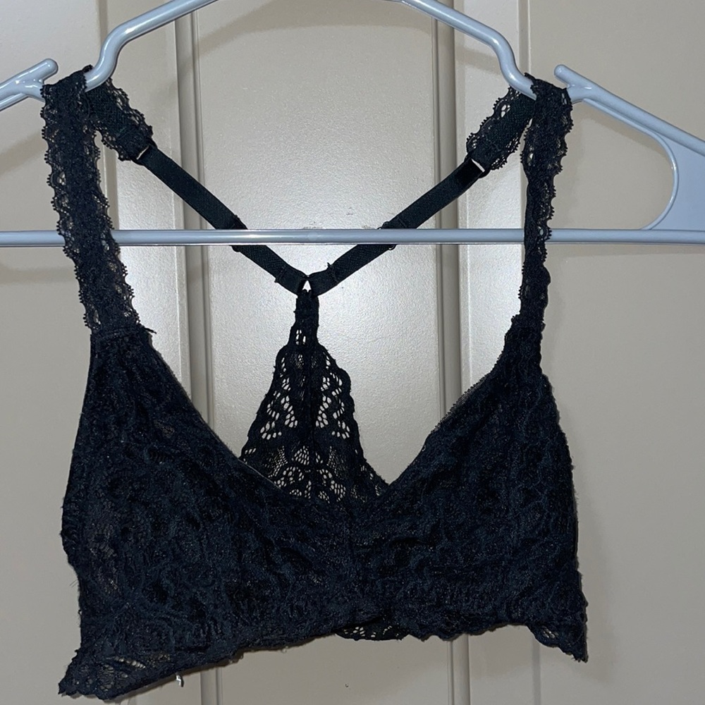 Black lace bralette